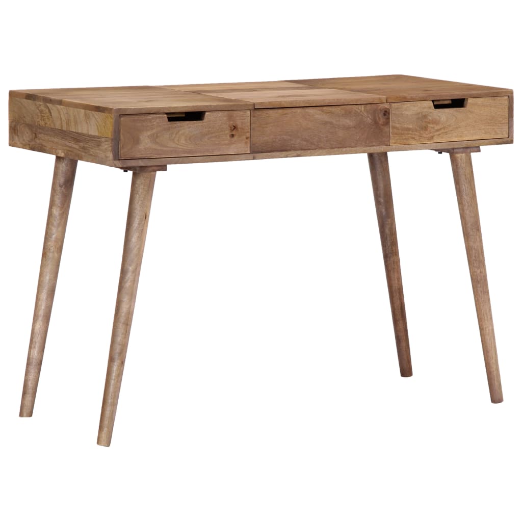 Dressing Table Natural Mango Wood Solid Mango Wood, Engineered Wood