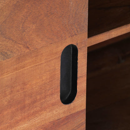 TV Cabinet Honey Finish with Blue Accent