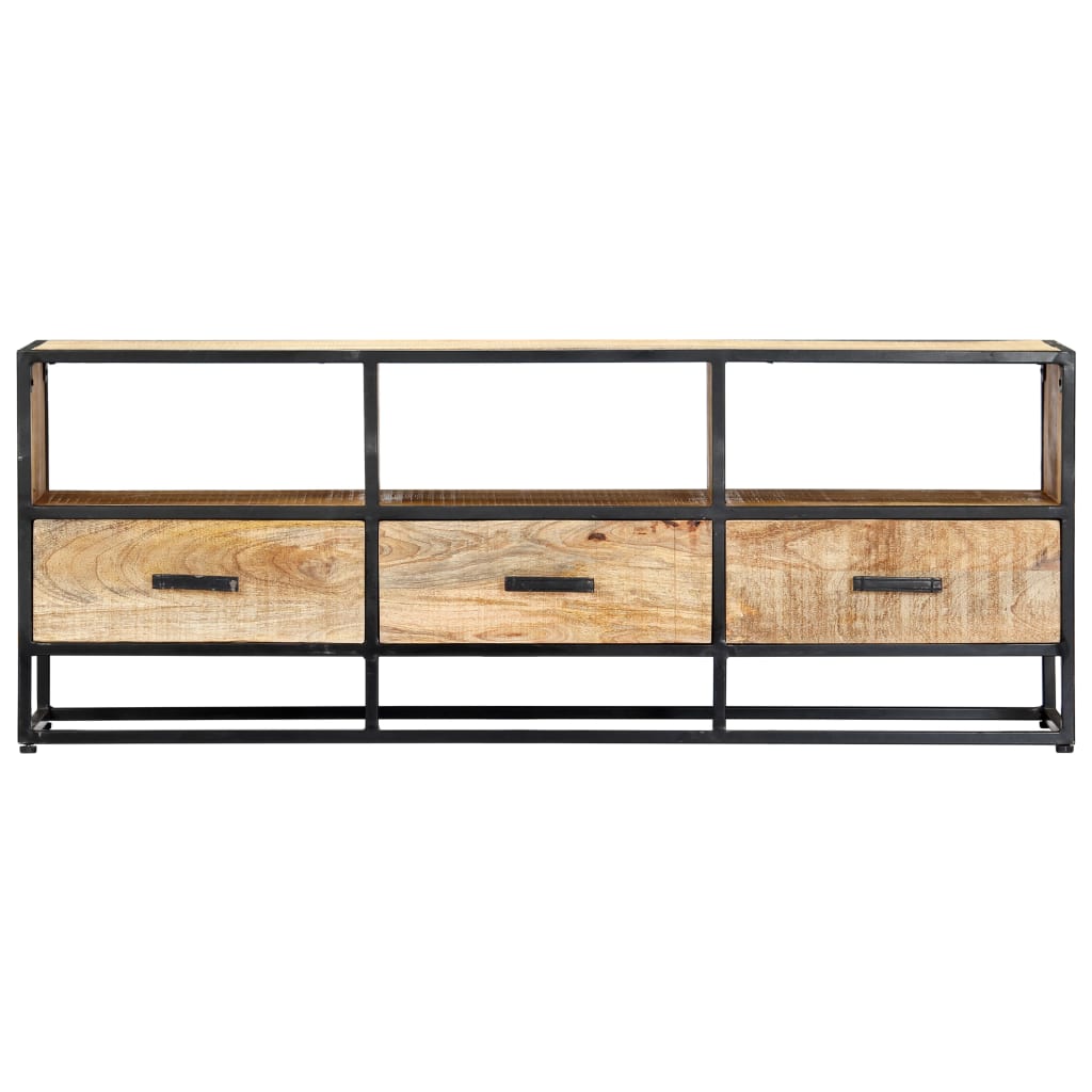 TV Cabinet Natural wood with black frame