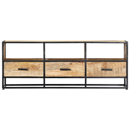 TV Cabinet Natural wood with black frame