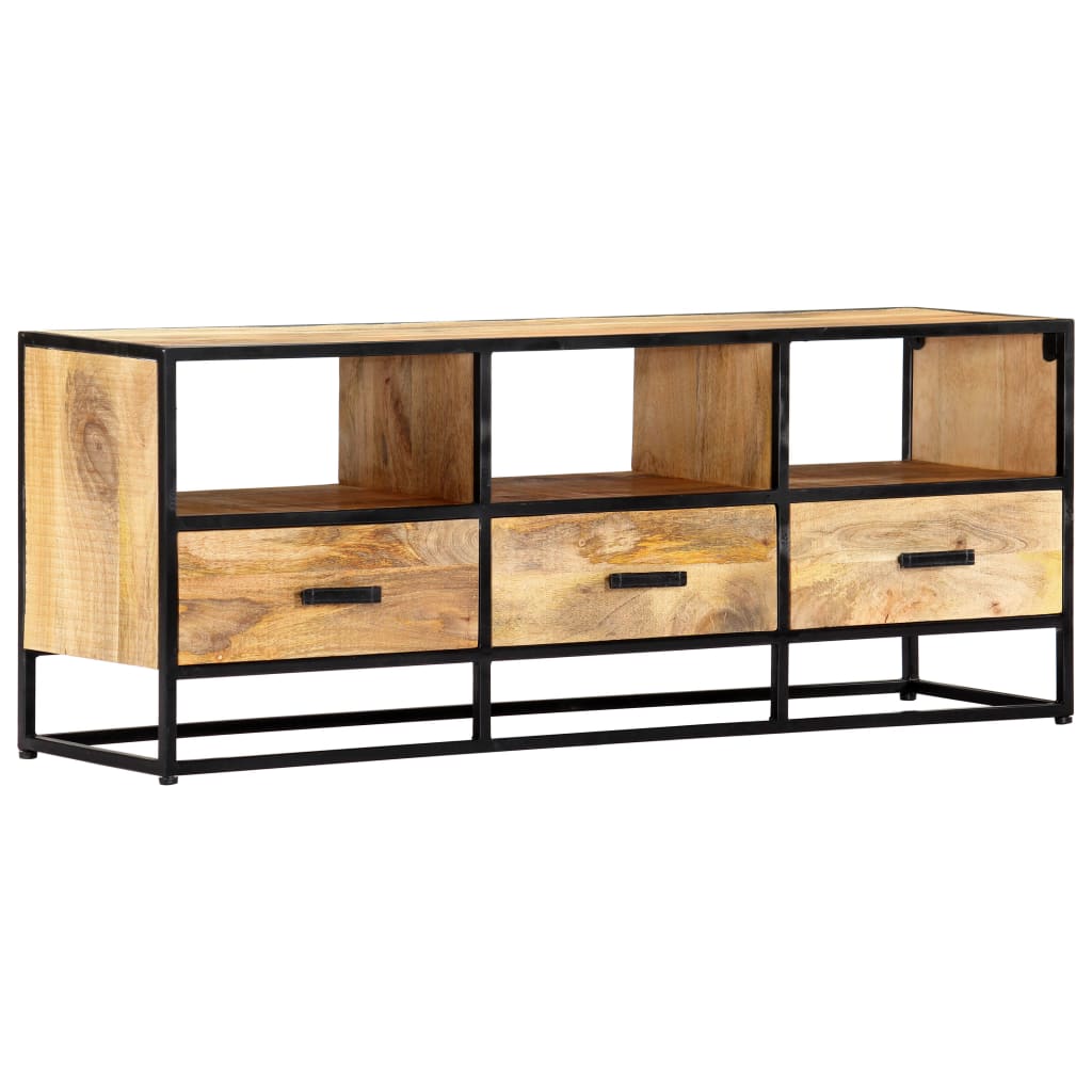 TV Cabinet Natural wood with black frame