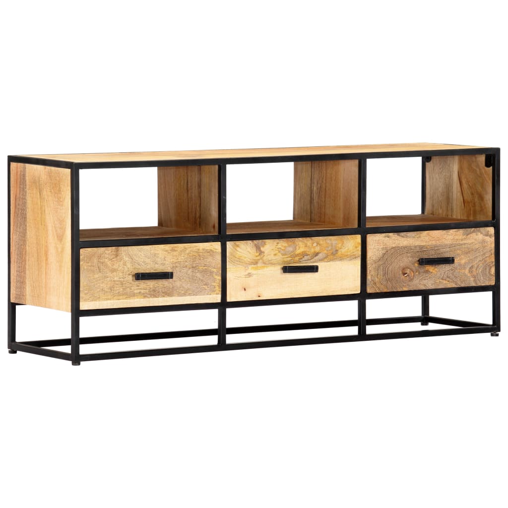 TV Cabinet Natural wood with black frame