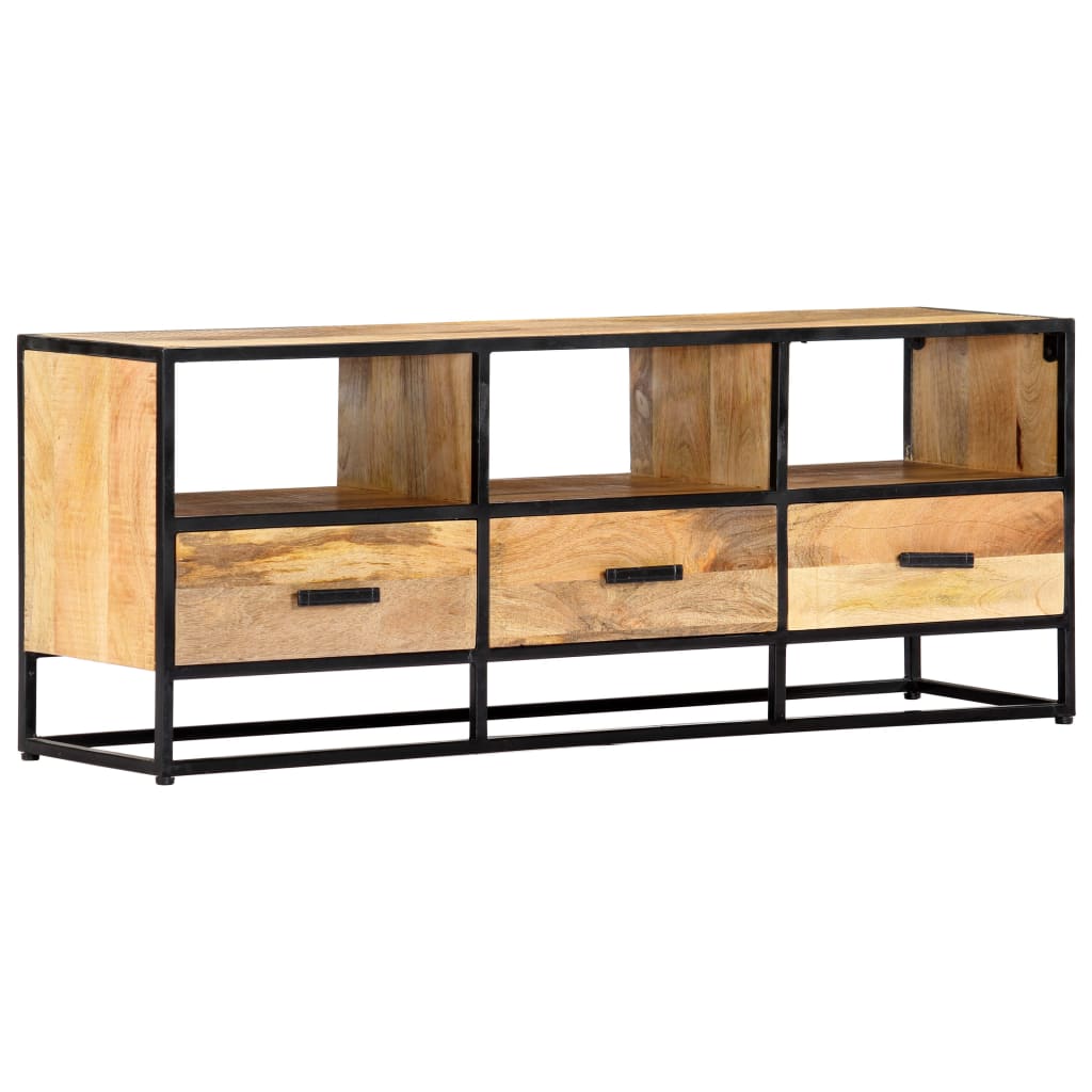 TV Cabinet Natural wood with black frame