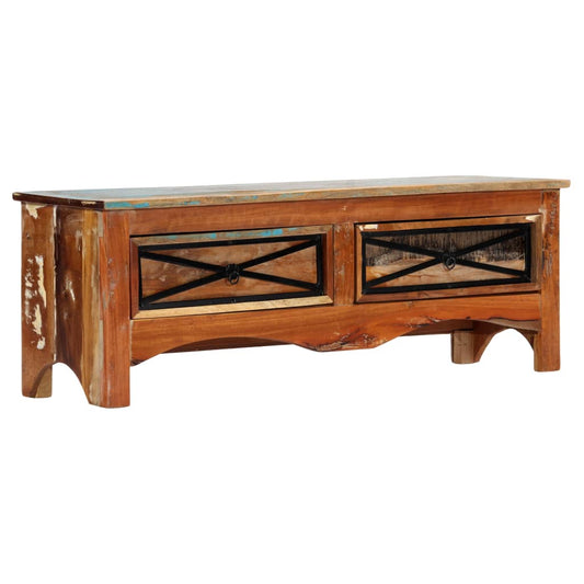 TV Cabinet Multicolor Solid Reclaimed Wood 47.2x11.8x15.7 in