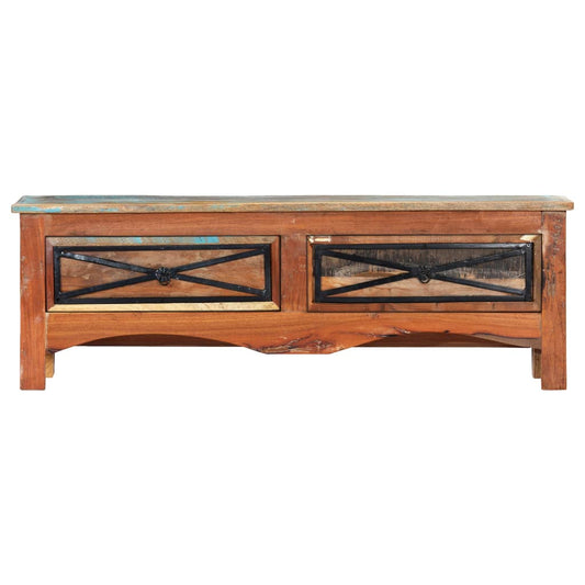 TV Cabinet Multicolor Solid Reclaimed Wood 47.2x11.8x15.7 in