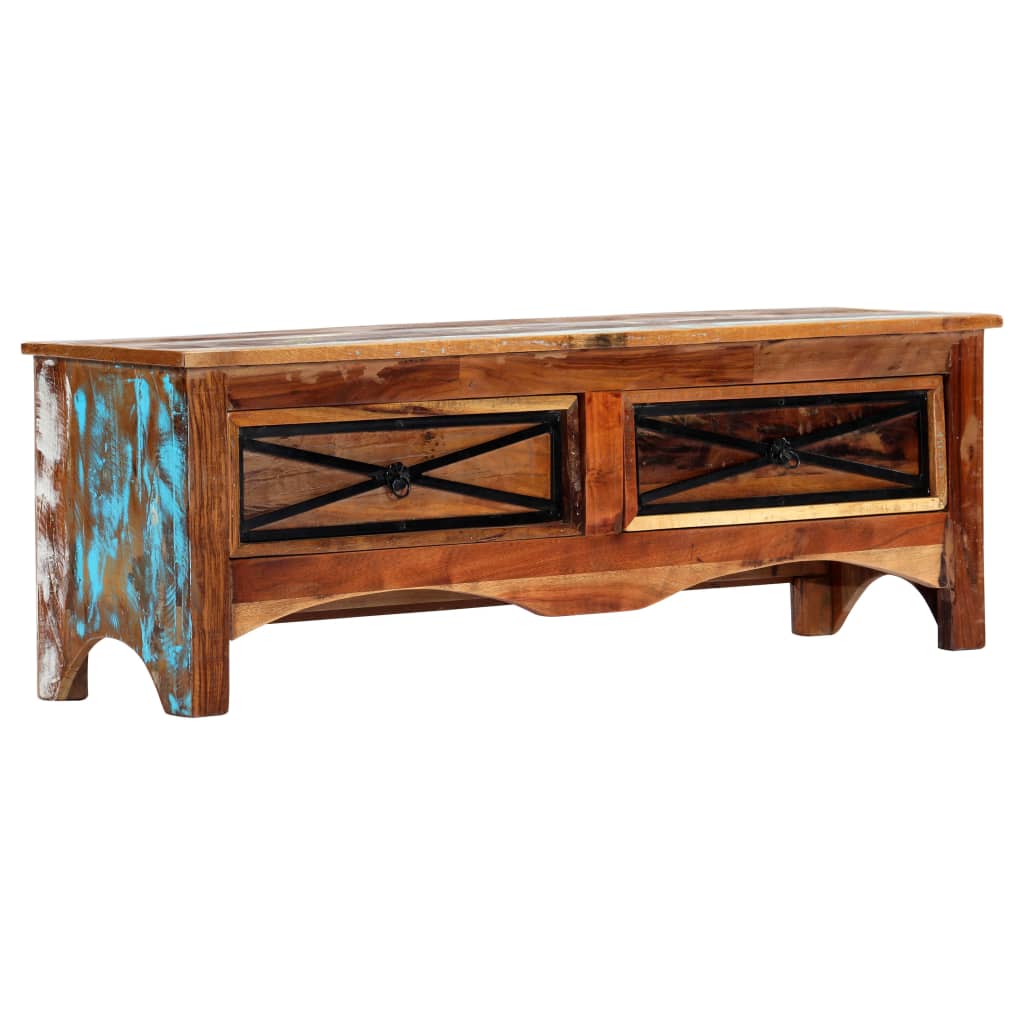 TV Cabinet Multicolor Solid Reclaimed Wood 47.2x11.8x15.7 in