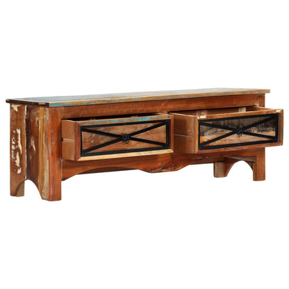 TV Cabinet Multicolor Solid Reclaimed Wood 47.2x11.8x15.7 in