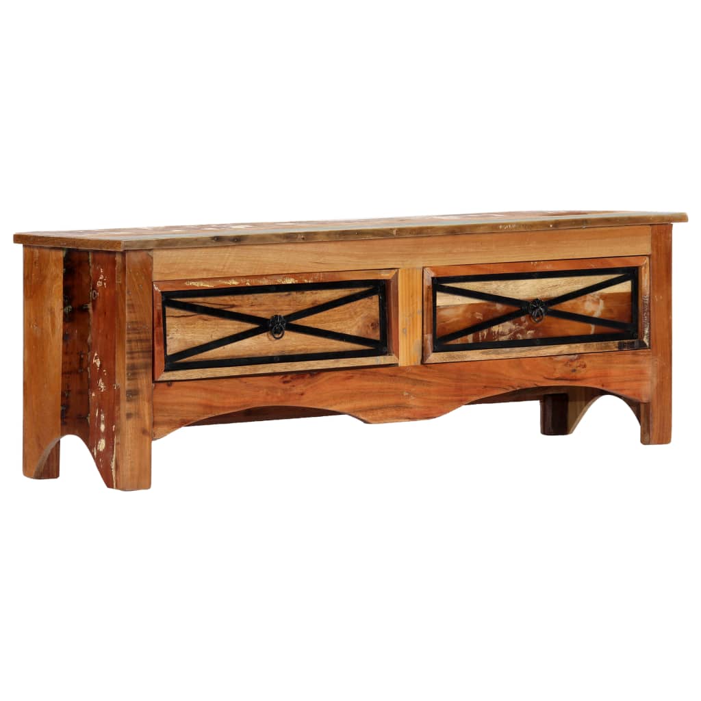 TV Cabinet Multicolor Solid Reclaimed Wood 47.2x11.8x15.7 in