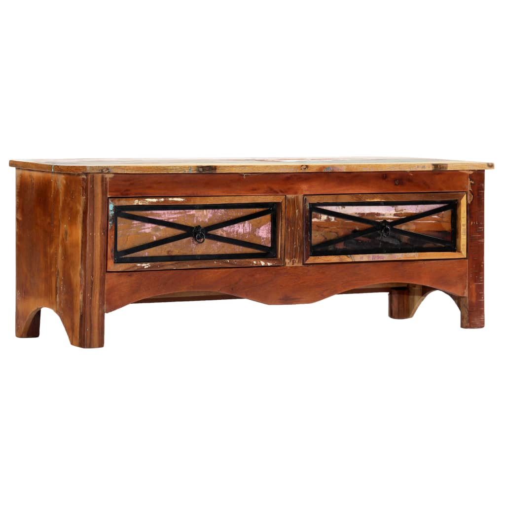 TV Cabinet Multicolor Solid Reclaimed Wood 47.2x11.8x15.7 in