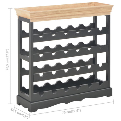 Wine Cabinet Black 27.6"x8.9"x27.8" MDF