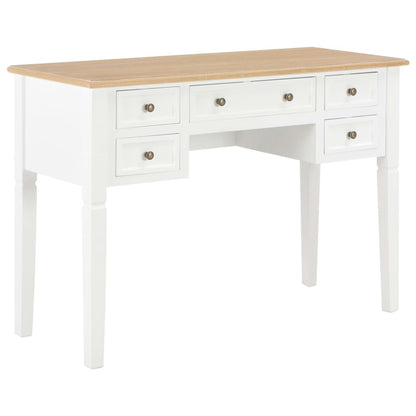 Writing Desk White and Brown MDF and Pinewood Standard