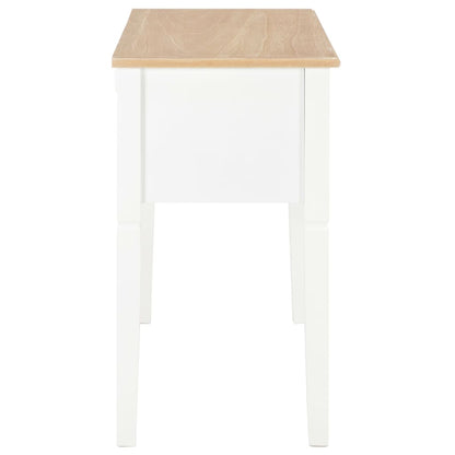 Writing Desk White and Brown MDF and Pinewood Standard