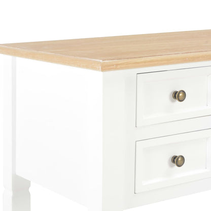 Writing Desk White and Brown MDF and Pinewood Standard