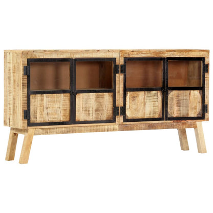 Sideboard Brown and black Solid rough mango wood