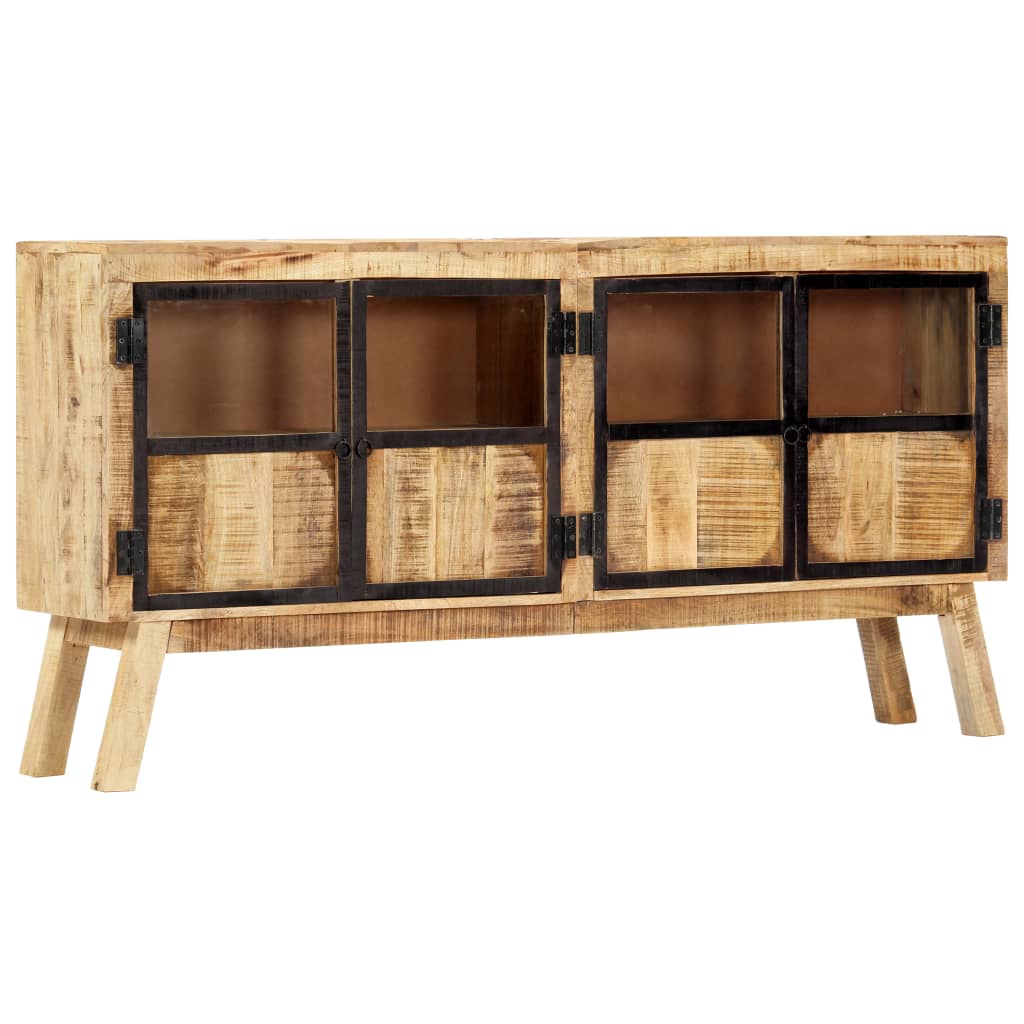 Sideboard Brown and black Solid rough mango wood