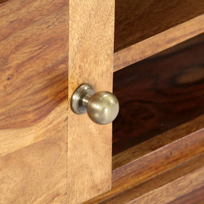 TV Cabinet Brown Solid Acacia Wood Medium TV Cabinet