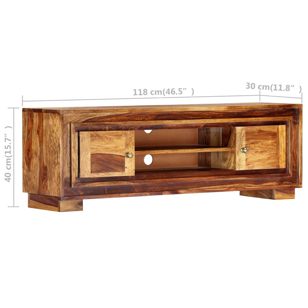 TV Cabinet Brown Solid Acacia Wood Medium TV Cabinet