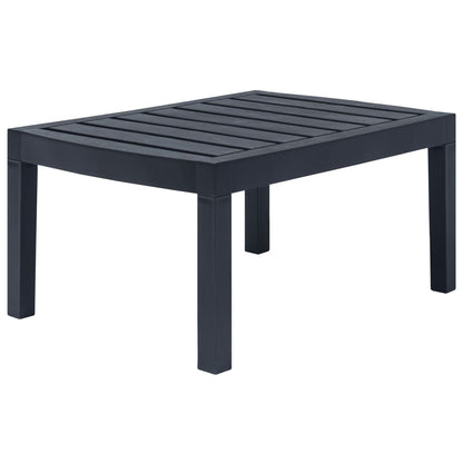 Patio Lounge Set Set of 4 Anthracite Plastic Medium Lightweight