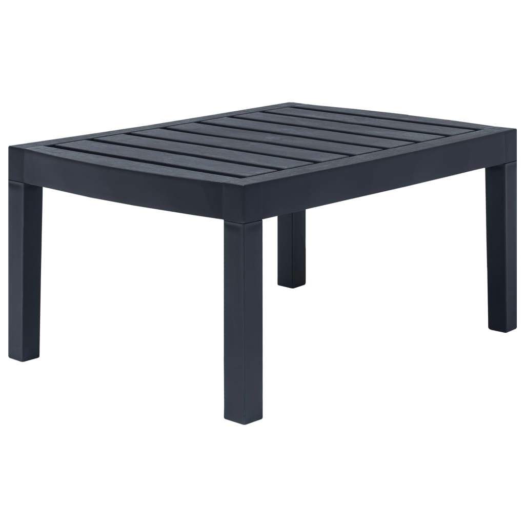 Patio Lounge Set Set of 4 Anthracite Plastic Medium Lightweight