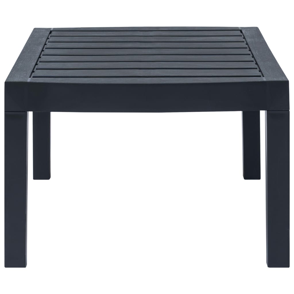 Patio Lounge Set Set of 4 Anthracite Plastic Medium Lightweight