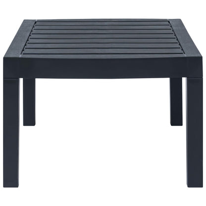 Patio Lounge Set Set of 4 Anthracite Plastic Medium Lightweight