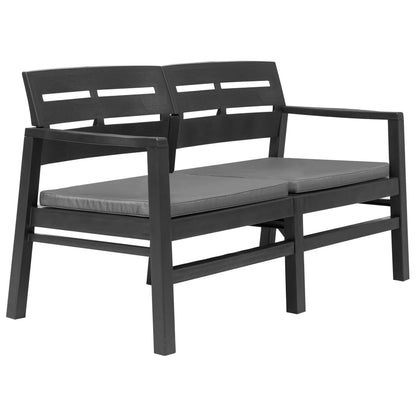 Patio Lounge Set Set of 4 Anthracite Plastic Medium Lightweight