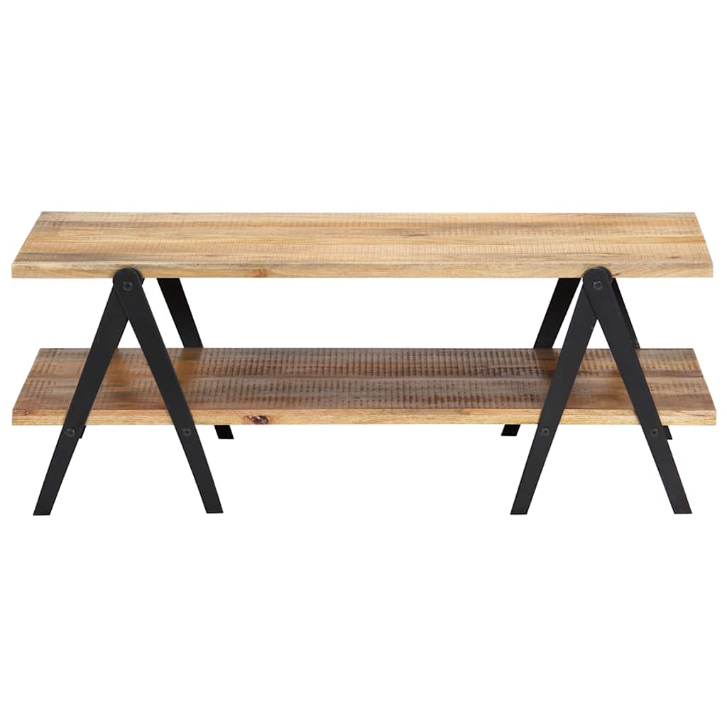 Coffee Table Brown Solid mango wood, powder-coated steel Medium
