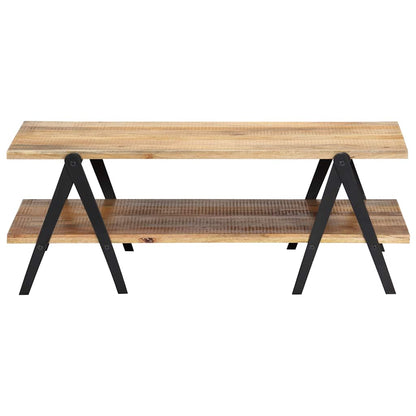 Coffee Table Brown Solid mango wood, powder-coated steel Medium