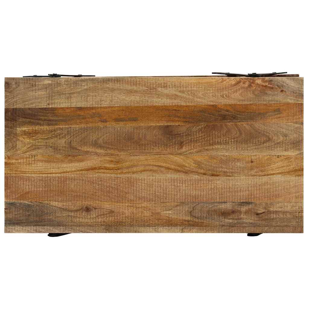 Coffee Table Brown Solid mango wood, powder-coated steel Medium