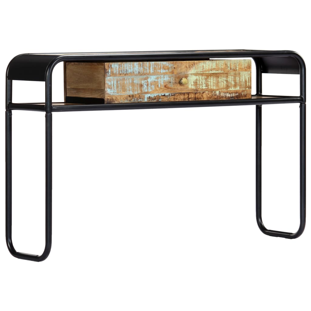 Console Table Multicolour Solid reclaimed wood, powder-coated steel