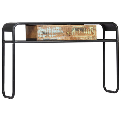 Console Table Multicolour Solid reclaimed wood, powder-coated steel