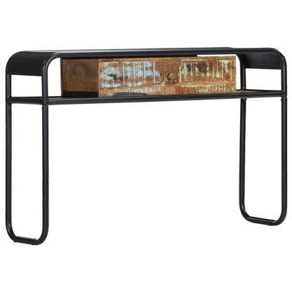 Console Table Multicolour Solid reclaimed wood, powder-coated steel