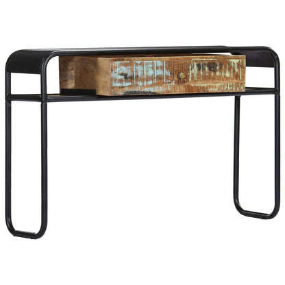 Console Table Multicolour Solid reclaimed wood, powder-coated steel