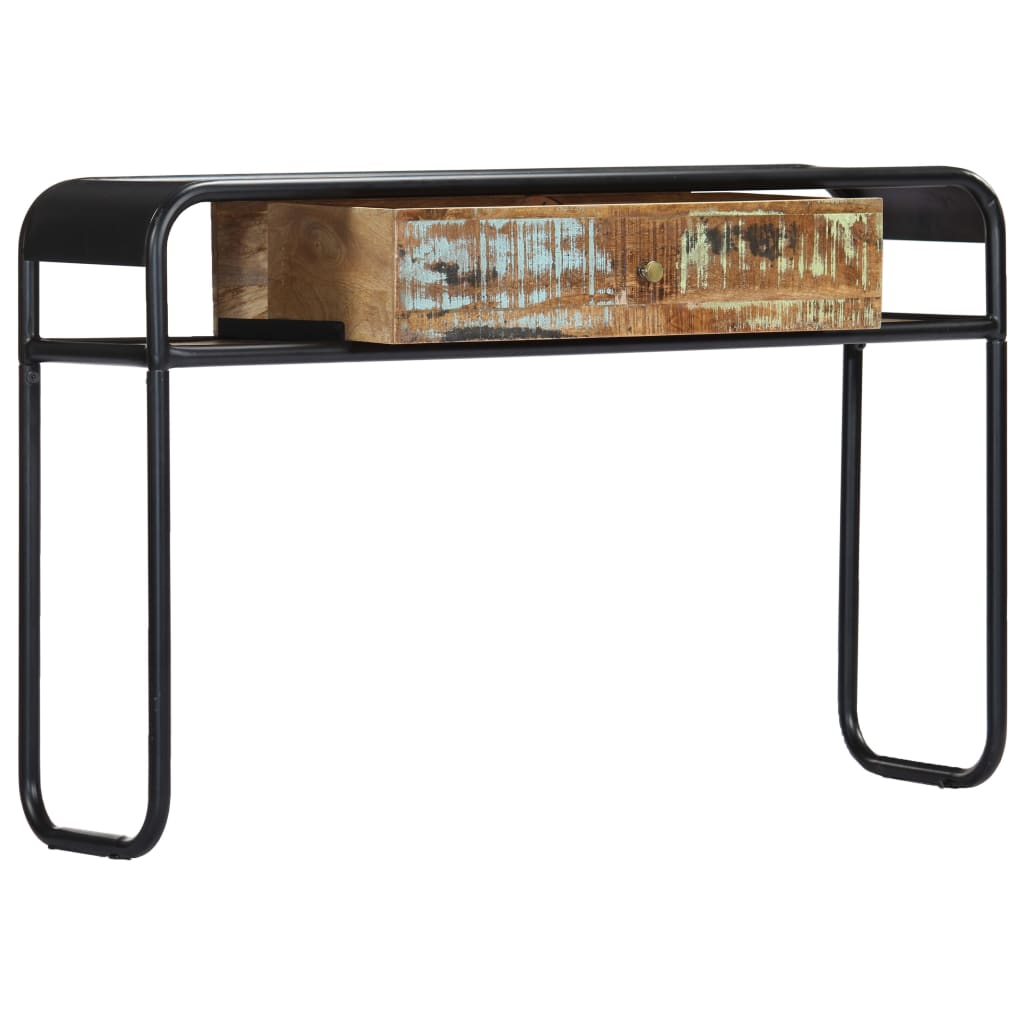 Console Table Multicolour Solid reclaimed wood, powder-coated steel