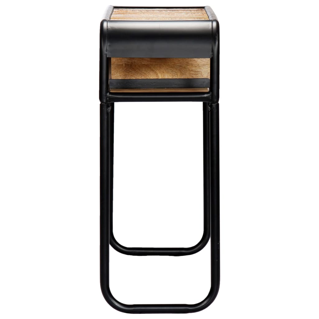 Console Table Multicolour Solid reclaimed wood, powder-coated steel