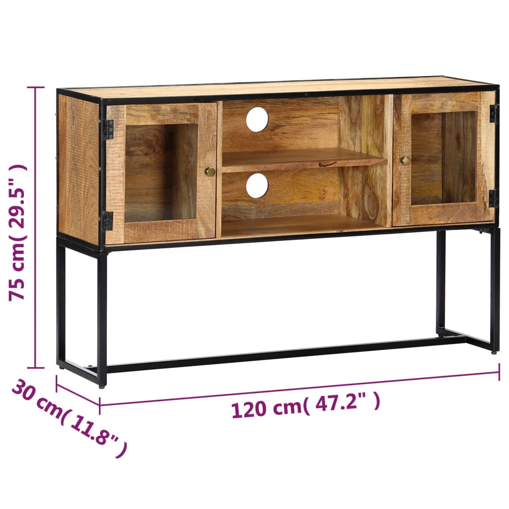 TV Cabinet Varied Solid reclaimed wood, powder-coated steel