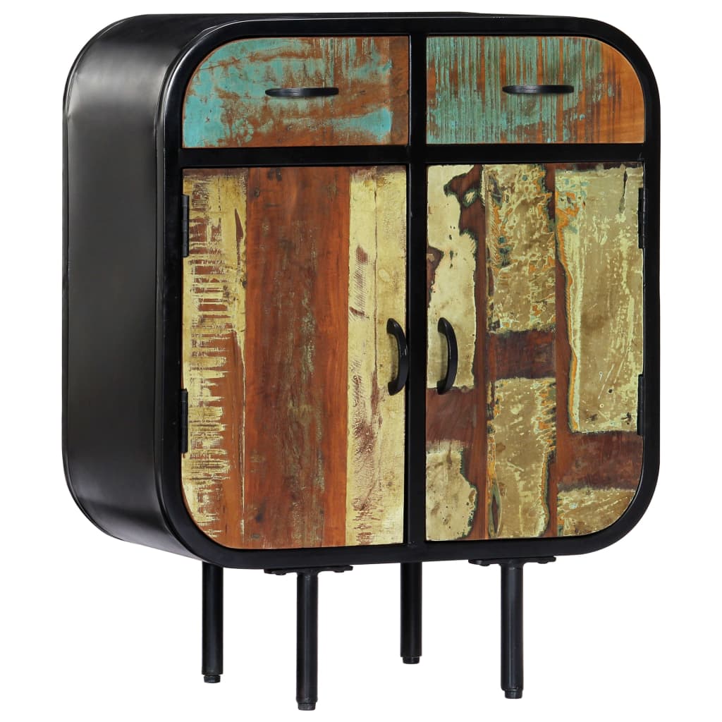 Sideboard Multicolor Solid reclaimed wood, powder-coated iron
