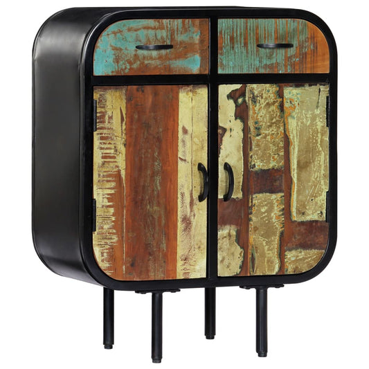 Sideboard Multicolor Solid reclaimed wood, powder-coated iron