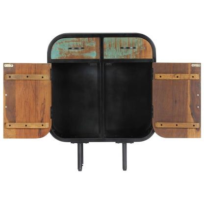 Sideboard Multicolor Solid reclaimed wood, powder-coated iron