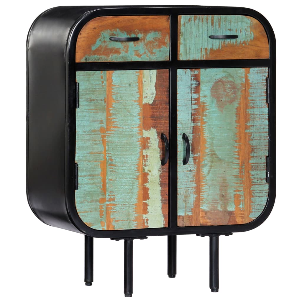 Sideboard Multicolor Solid reclaimed wood, powder-coated iron
