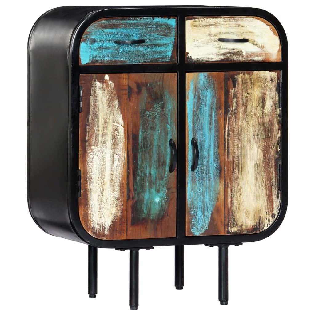 Sideboard Multicolor Solid reclaimed wood, powder-coated iron