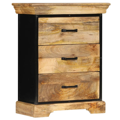 Chest Of Drawers Natural wood with black iron accents