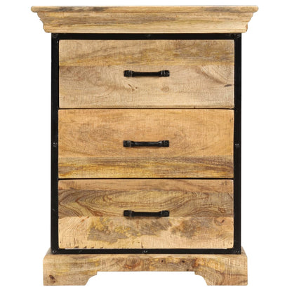 Chest Of Drawers Natural wood with black iron accents
