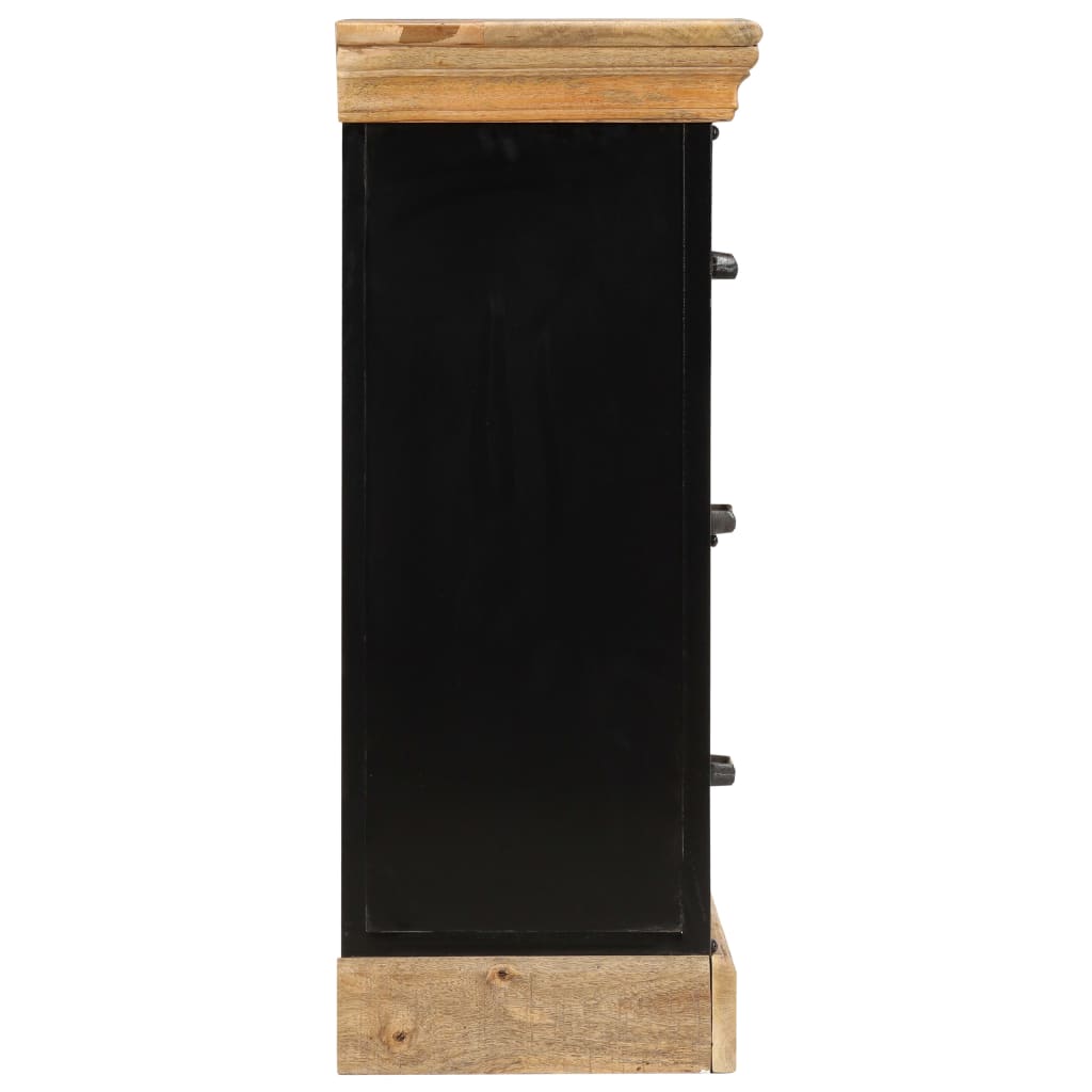 Chest Of Drawers Natural wood with black iron accents