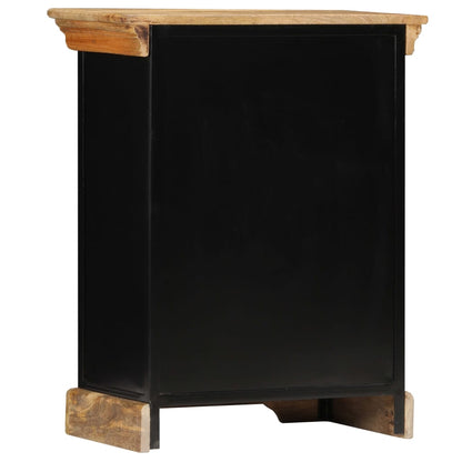 Chest Of Drawers Natural wood with black iron accents