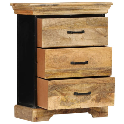 Chest Of Drawers Natural wood with black iron accents