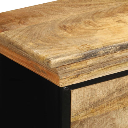 Chest Of Drawers Natural wood with black iron accents