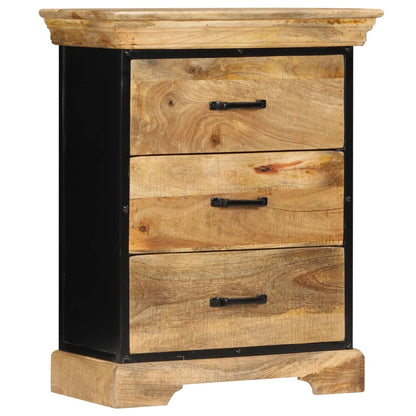 Chest Of Drawers Natural wood with black iron accents