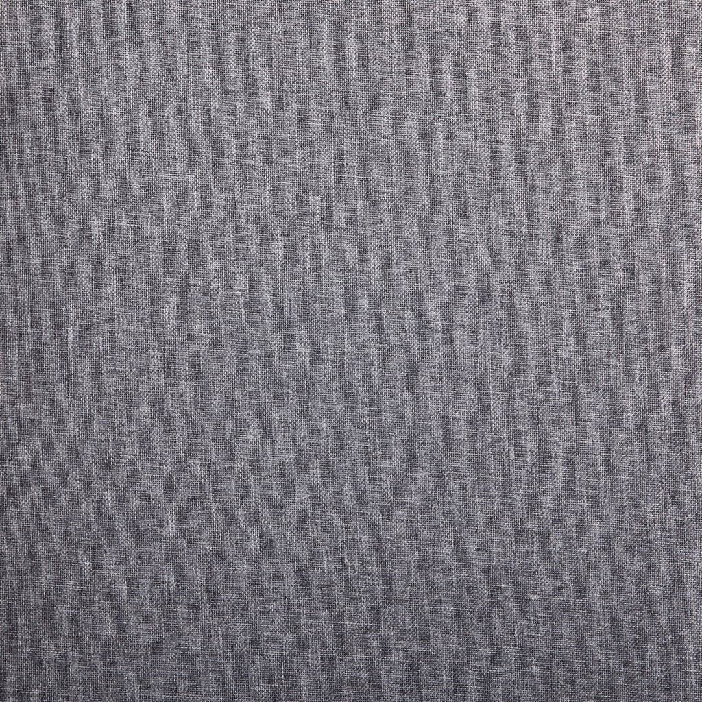 Dining Chair Set of 2 Light Gray Fabric and Rubber wood Regular