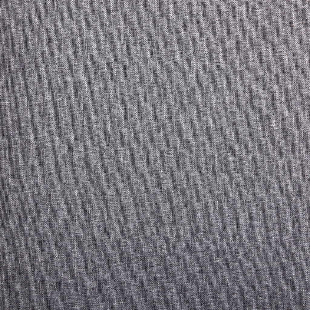Dining Chair Set of 4 Light Gray Fabric and Rubber Wood Medium